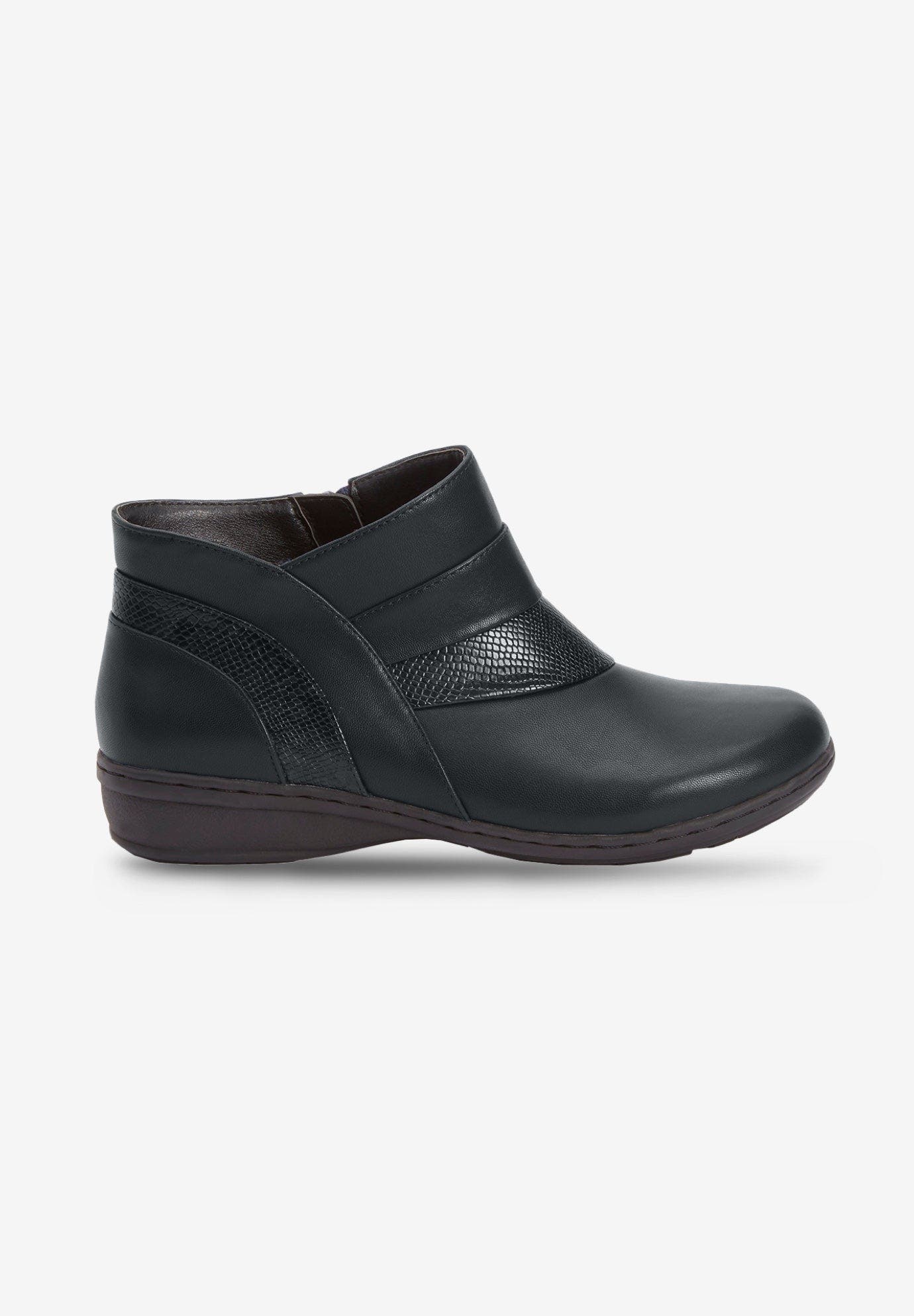 Comfortview The Jolene Bootie, Alternate, color, Black