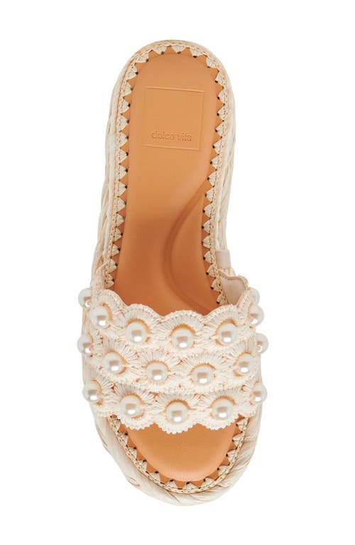 Dolce Vita Caper Platform Sandal In Vanilla Raffia