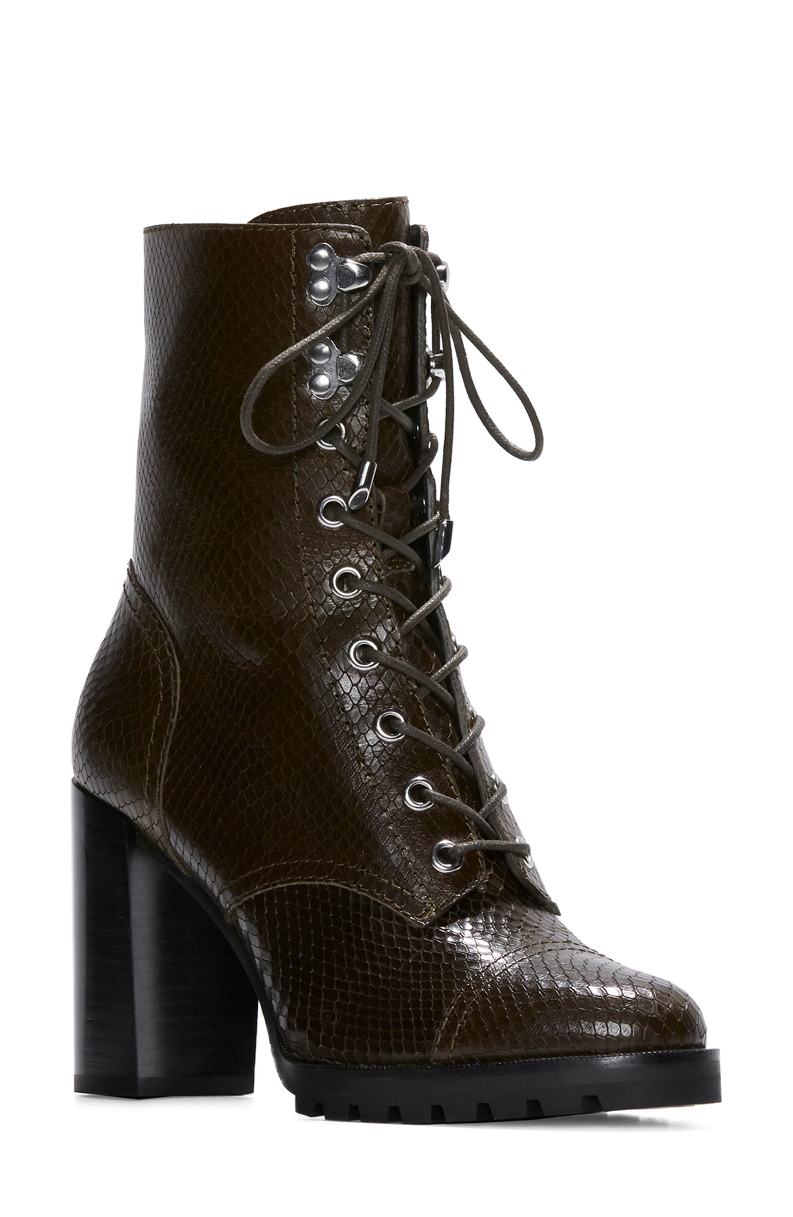 Naomi Lace Up Bootie, Main, color, ARMY