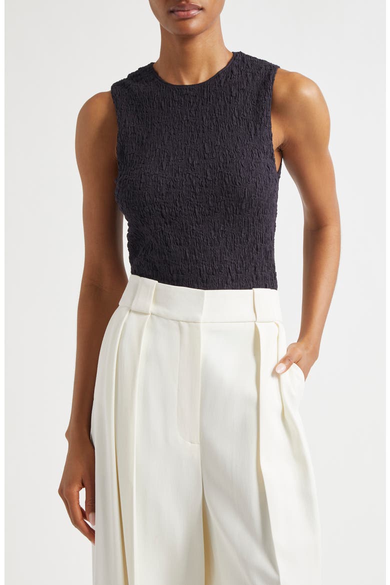 Smocked Sleeveless Top, Main, color, COASTAL
