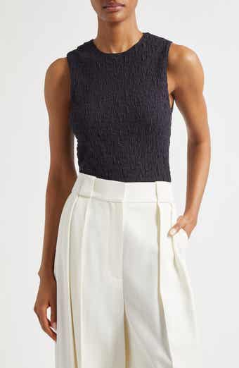 Vince Smocked Sleeveless Top