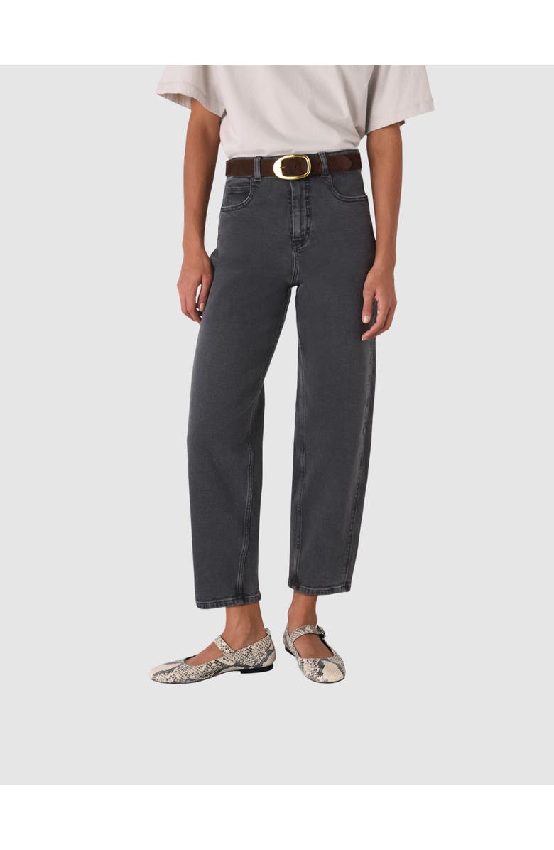 Whistles Stretch Barrel Leg Jeans, Main, color, Grey
