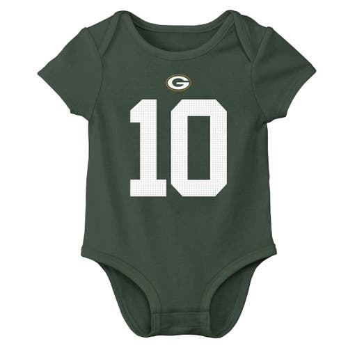 Nike Newborn & Infant Jordan Love Green Green Bay Packers Player Name & Number Bodysuit In Green