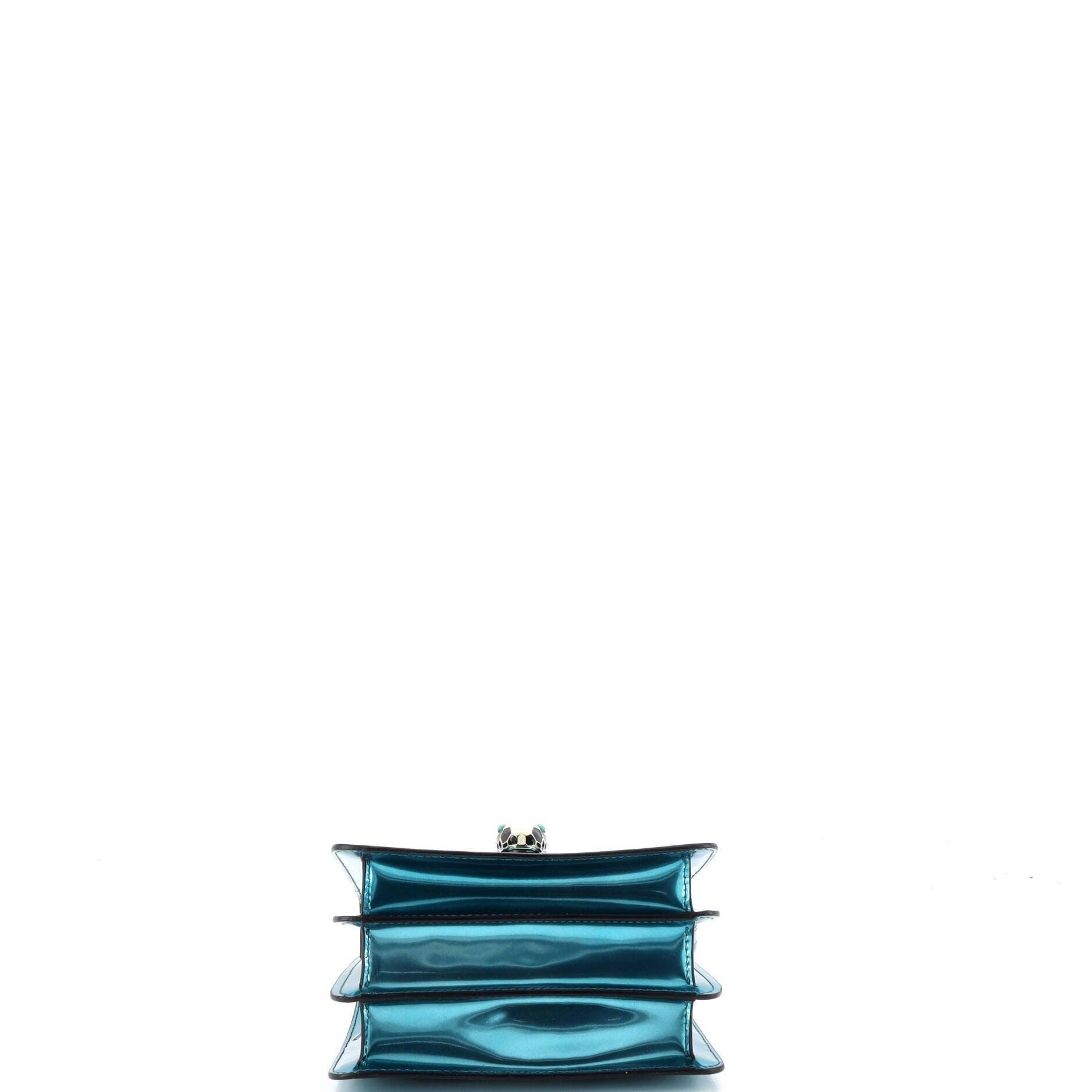 Serpenti Forever Top Handle Bag Patent Small, Alternate, color, Blue