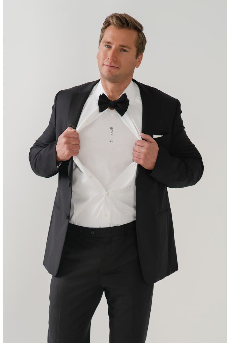 Groom V-Neck Graphic Undershirt, Alternate, color, WHITE