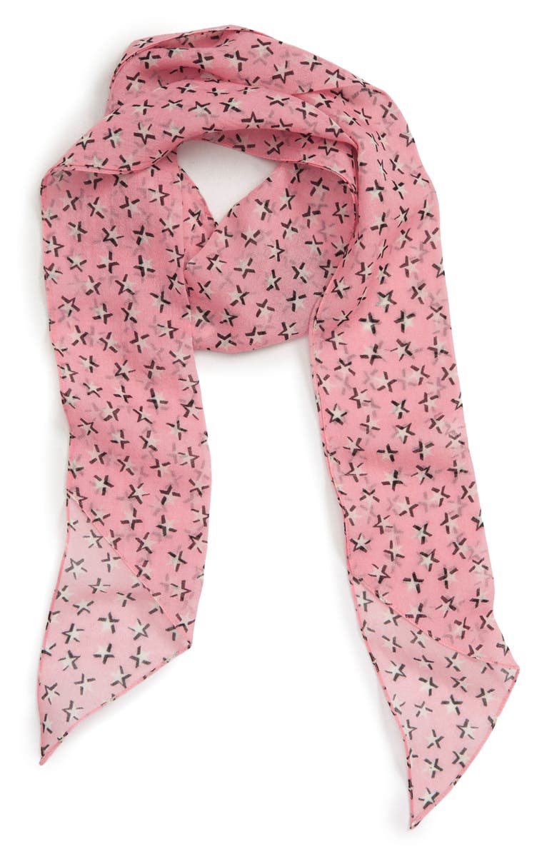 Saint Laurent Toiles Multico Lava Skinny Wool Scarf, Main, color, 