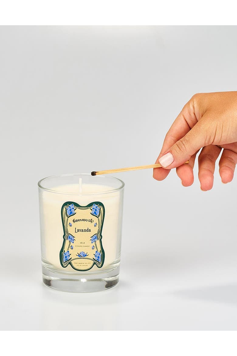 Lavanda Scented Candle, Alternate, color, Clear