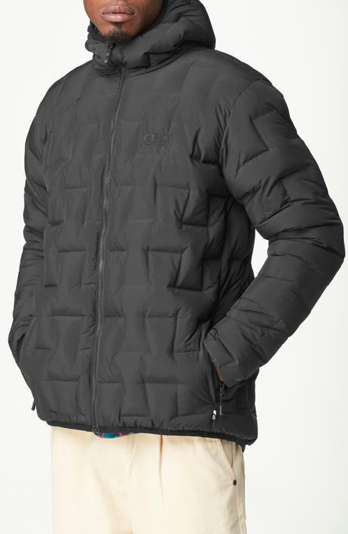 Picture Organic Clothing Mohe Water Repellent Quilted Hooded Jacket in Black 