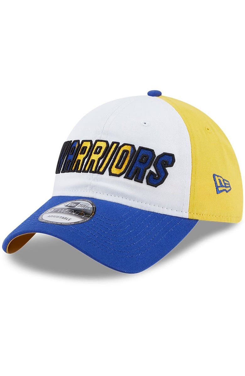 New Era Men's New Era  White/Royal Golden State Warriors Back Half 9TWENTY Adjustable Hat, Alternate, color, 