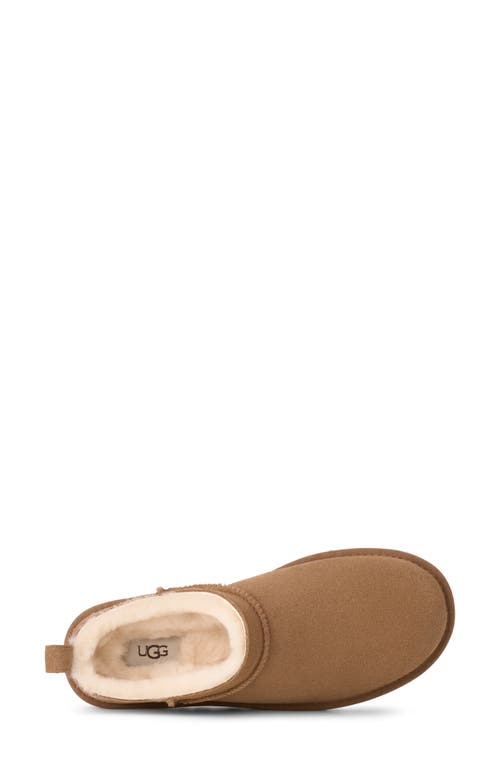 Ugg(r) Classic Micro Genuine Shearling Slipper In Brown