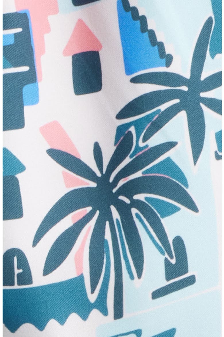 City Print Mid Length Swim Trunks, Alternate, color, MULTI