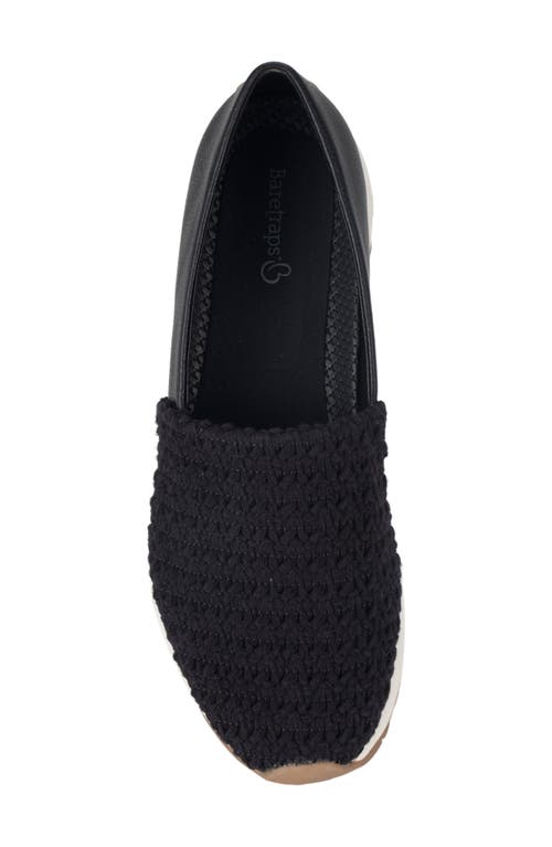 Baretraps Gennie Womens Faux Leather Slip-on Loafers In Black Crochet