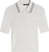 7 For All Mankind Piped Rib Polo Sweater