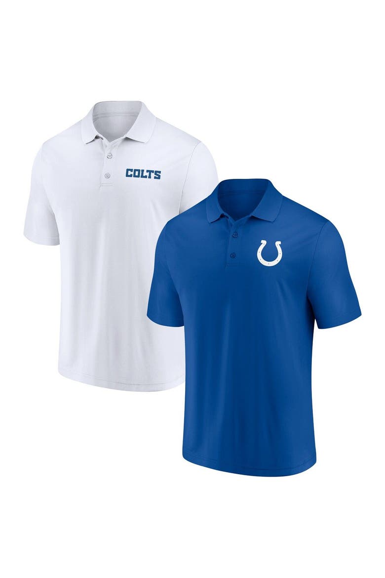Men's Fanatics Branded Royal/White Indianapolis Colts Dueling Two-Pack Polo Set, Main, color, Royal