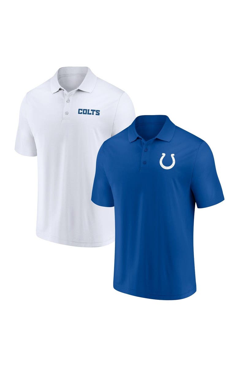 FANATICS Men's Fanatics Branded Royal/White Indianapolis Colts Dueling Two-Pack Polo Set, Main, color, Royal