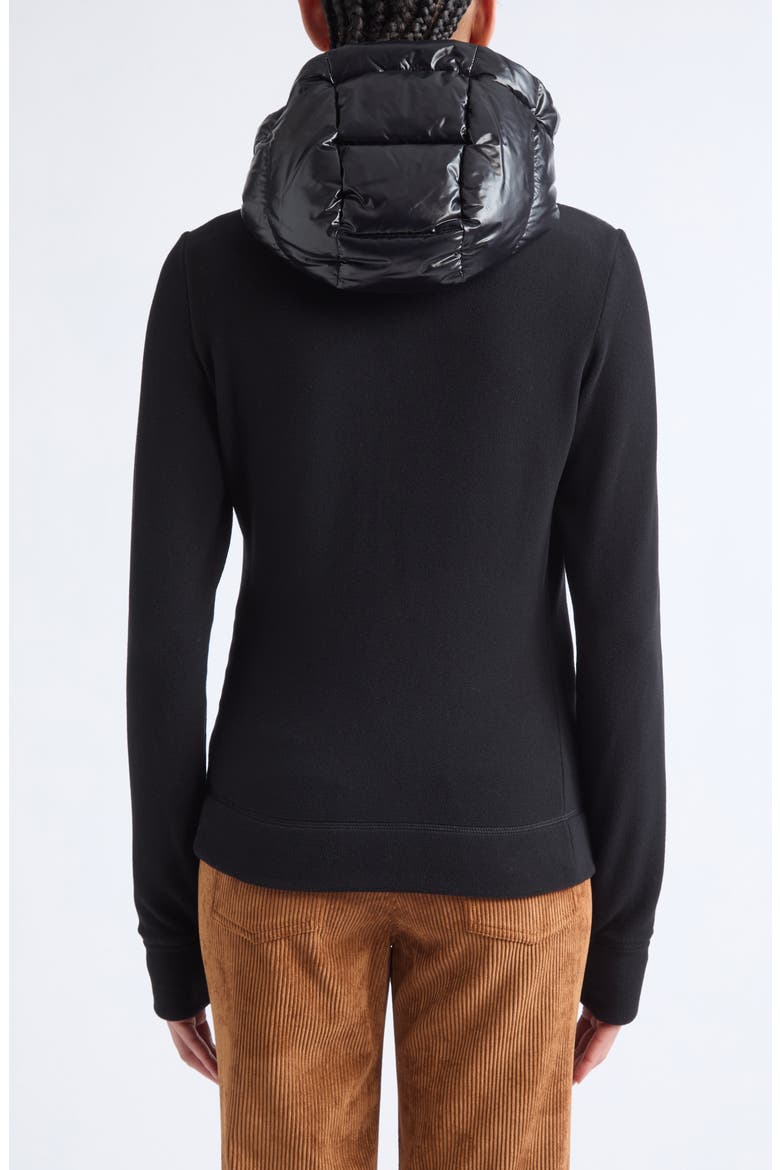 Mixed Media Down Jacket, Alternate, color, BLACK