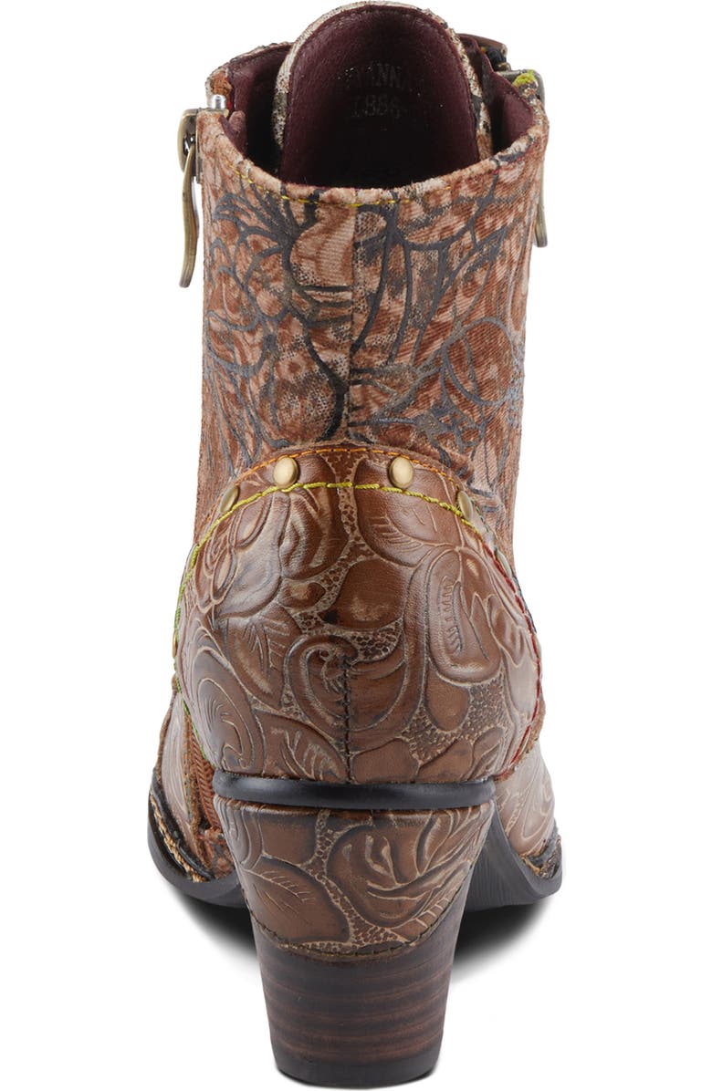 L
Artiste by Spring Step Avyanna Cap Toe Bootie, Alternate, color, Medium Brown Multi