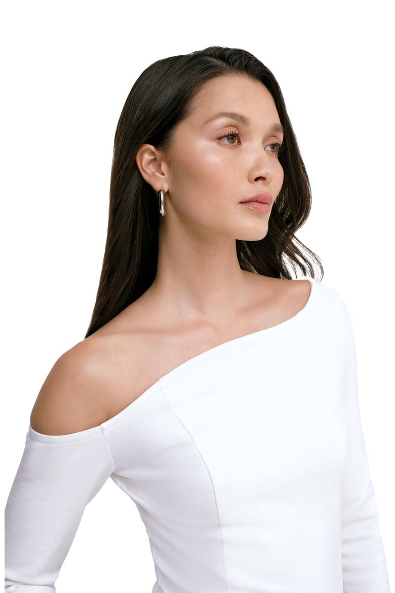 Sylvan One-Shoulder Top, Alternate, color, WHITE