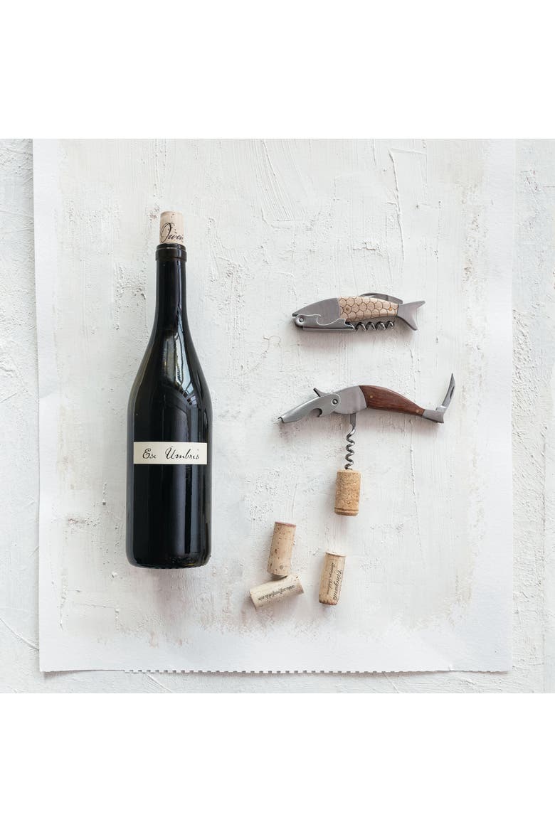Merbau Wood Bird Bottle Opener, Natural, Alternate, color, Natural