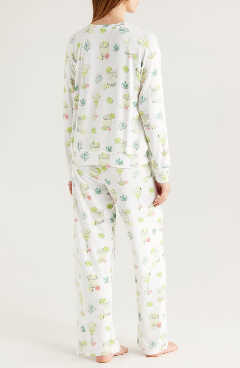 PJ Salvage Limes & Sunshine Butter Jersey Pajamas, Alternate, color,