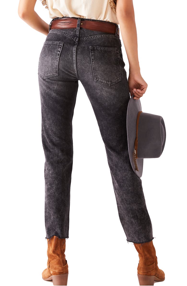 Free People Vixen High Waist Cigarette Jeans, Alternate, color, 