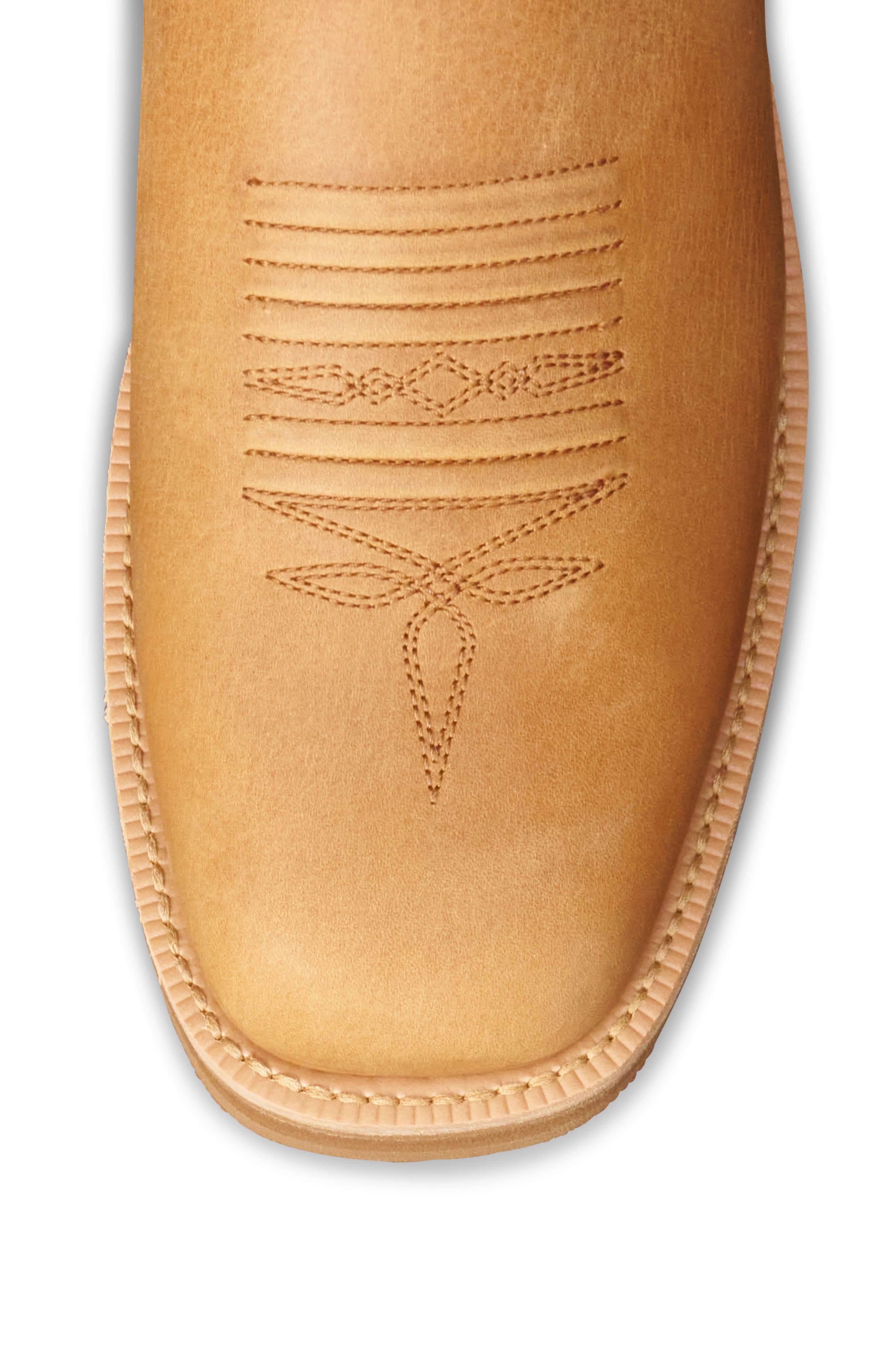 The Rugged Square Toe Leather Western Boot, Alternate, color, LIGHT TAN COWHIDE