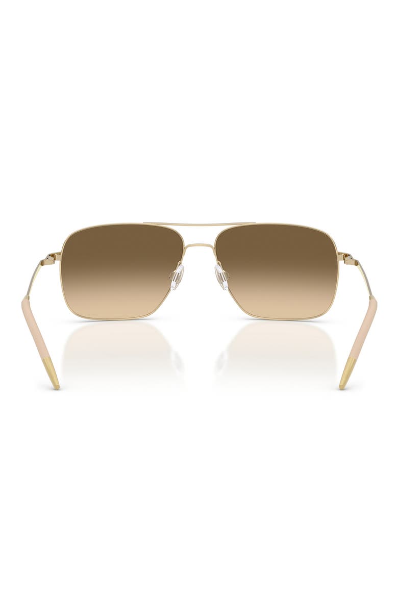 Clifton 54mm Gradient Aviator Sunglasses, Alternate, color, GOLD / MOSS GRADIENT
