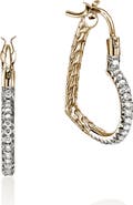 John Hardy Essentials Heart Pavé Hoop Earrings