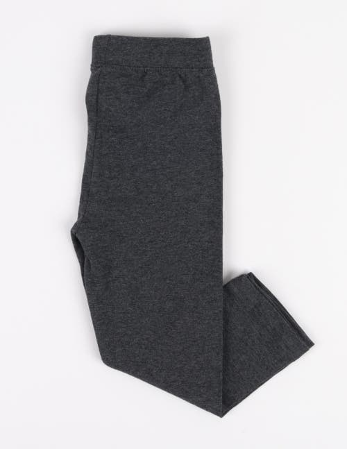 Leveret Girls Cotton Leggings, Solid Colors In Gray