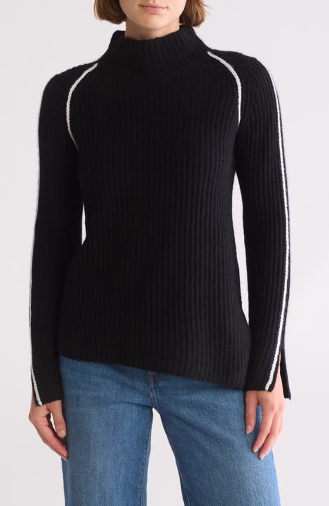 Nordstrom Cashmere cheapest Striped Asymmetrical Sweater