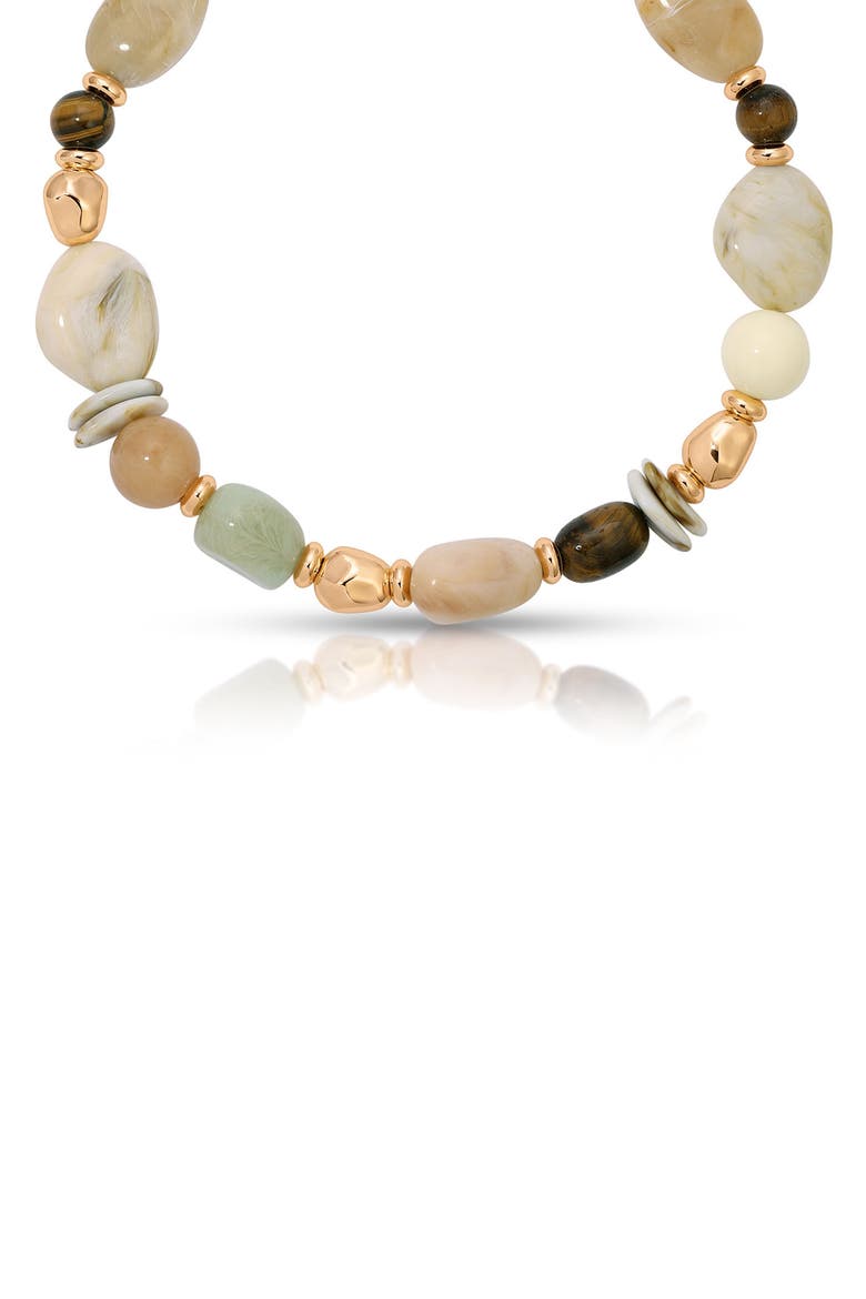 Serene Stone Necklace, Alternate, color, BEIGE