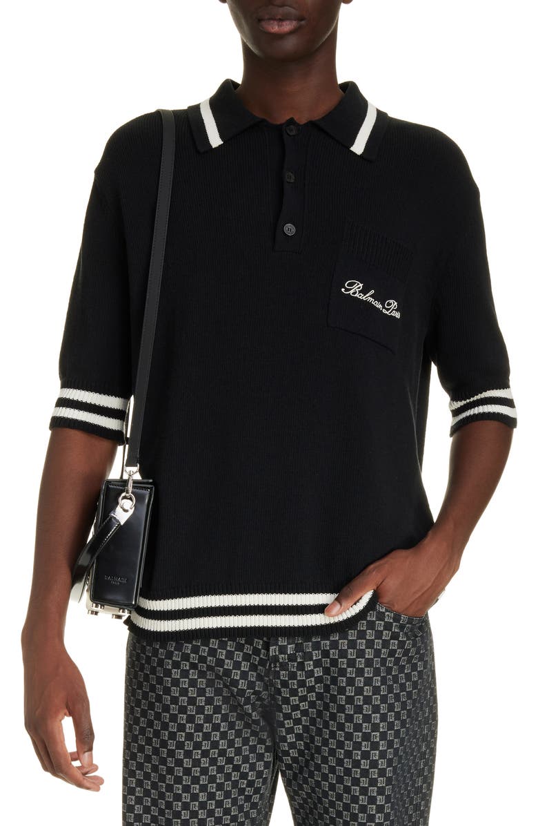 Balmain Radio Rubberized Top Handle Bag, Alternate, color,