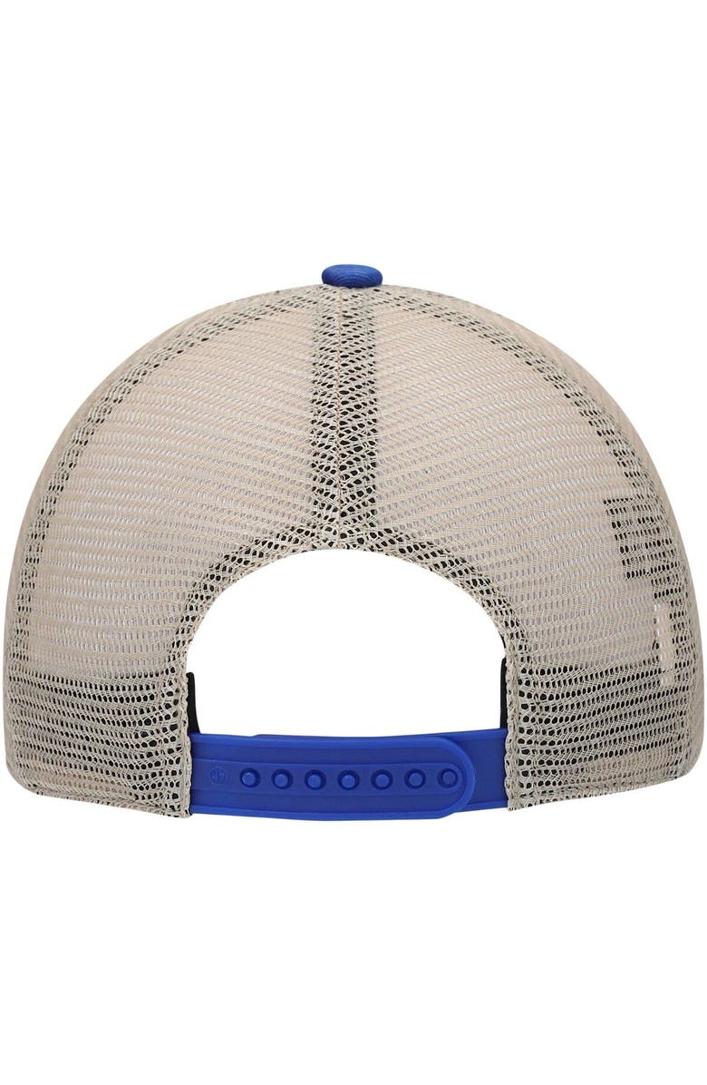 '47 Men's '47 Royal/Natural Denver Broncos Legacy Trawler Trucker Clean Up Snapback Hat, Alternate, color, Royal