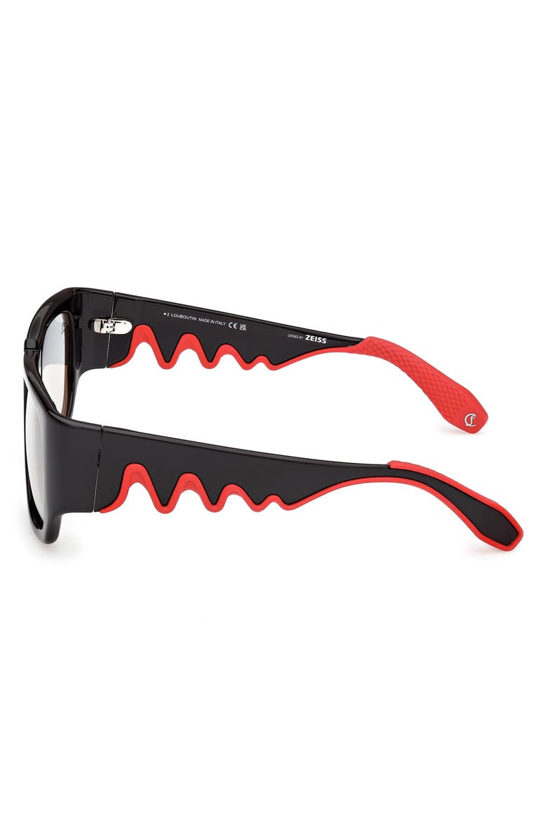 Christian Louboutin 57mm Loubishark Square Sunglasses, Alternate, color, 