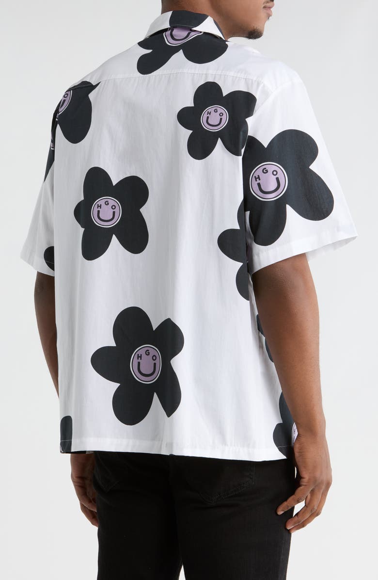 BOSS Eligino Camp Shirt, Alternate, color, White