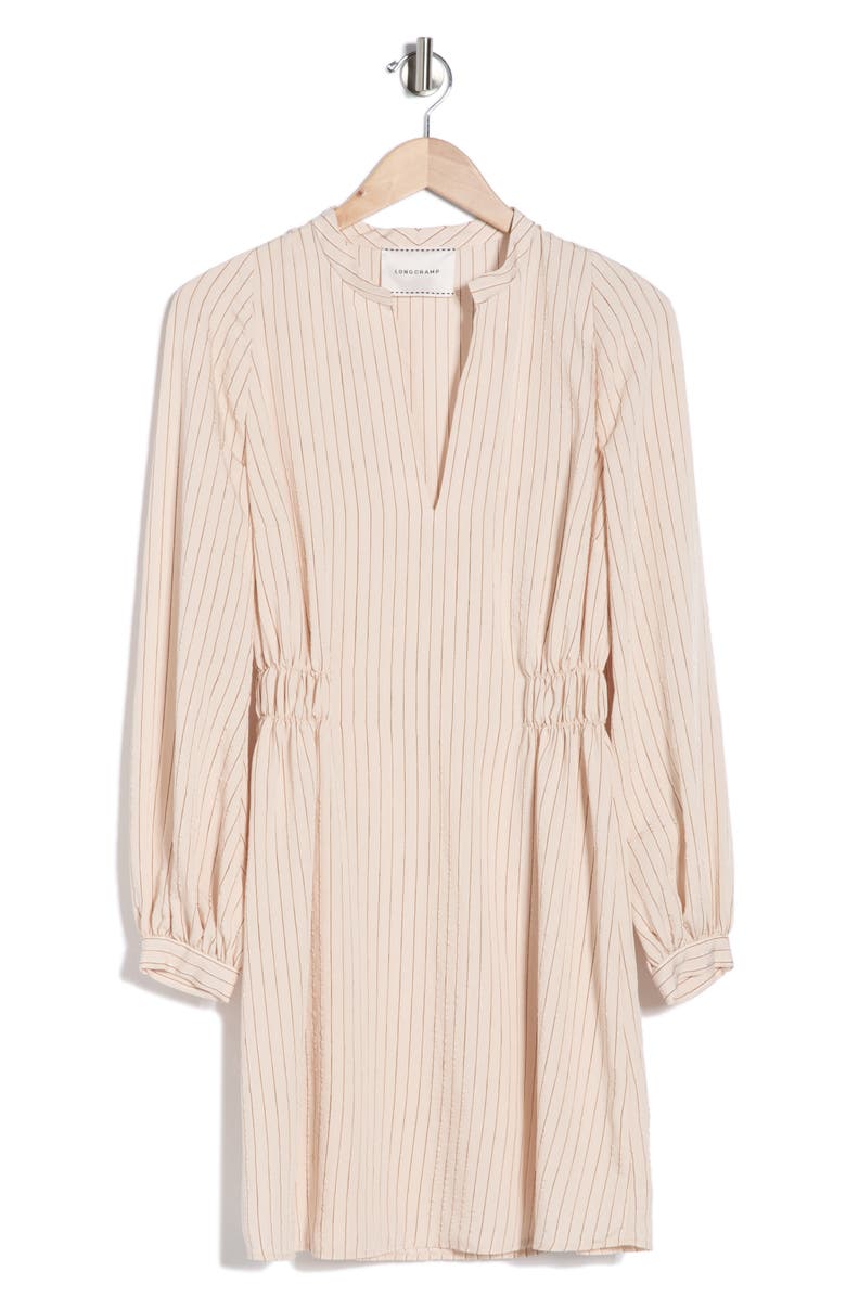 Longchamp Long Sleeve Dress, Main, color, Beige