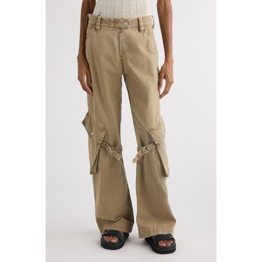 Acne Studios Mid-rise Cargo Pants In Washed Beige Dru
