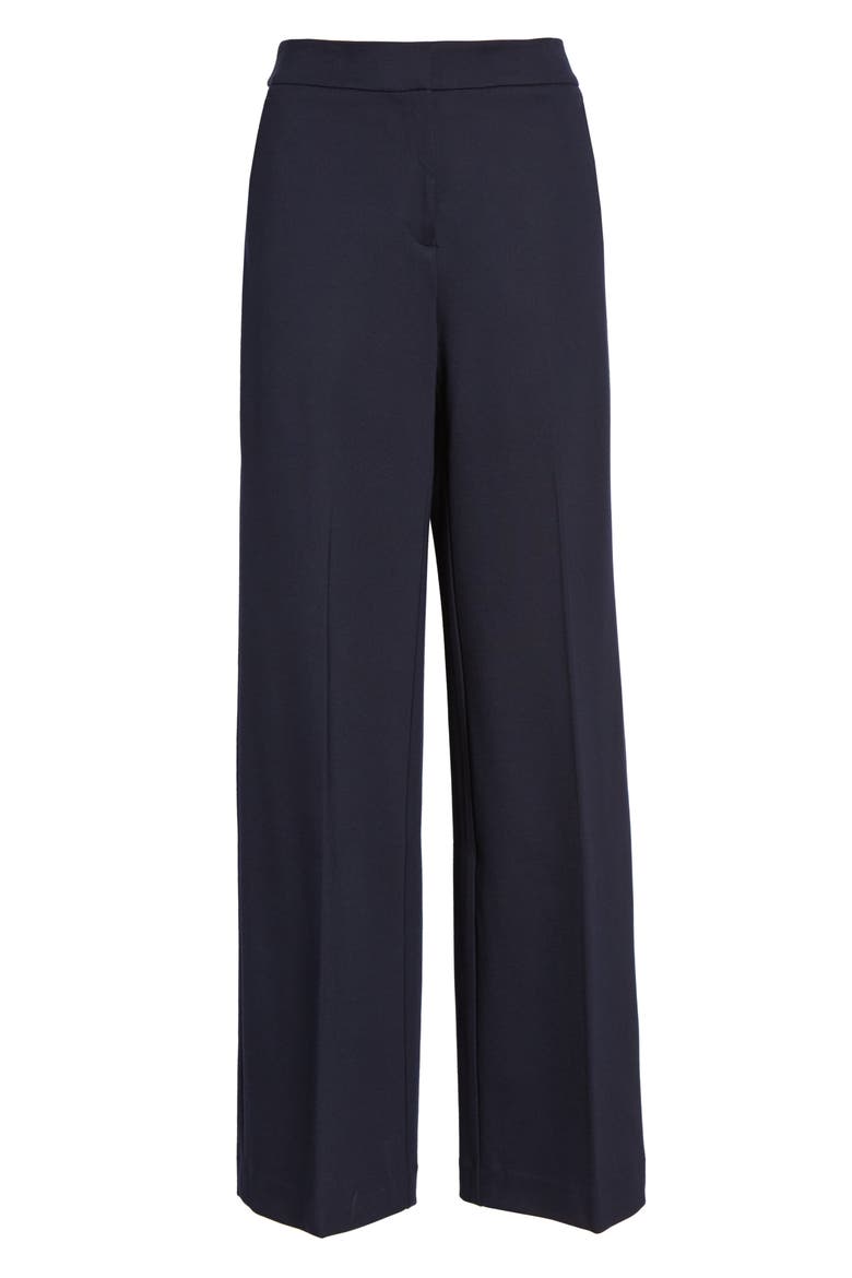 Wide Leg Ponte Knit Pants, Alternate, color, NAVY DNU