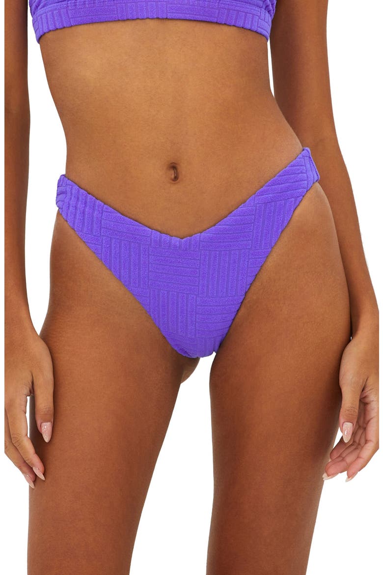 Vanessa High Cut Bikini Bottoms, Main, color, ULTRA VIOLET