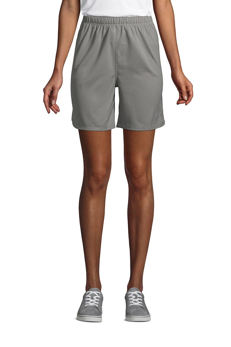School Uniform  Mesh Gym Shorts, Main, color, Stone Gray