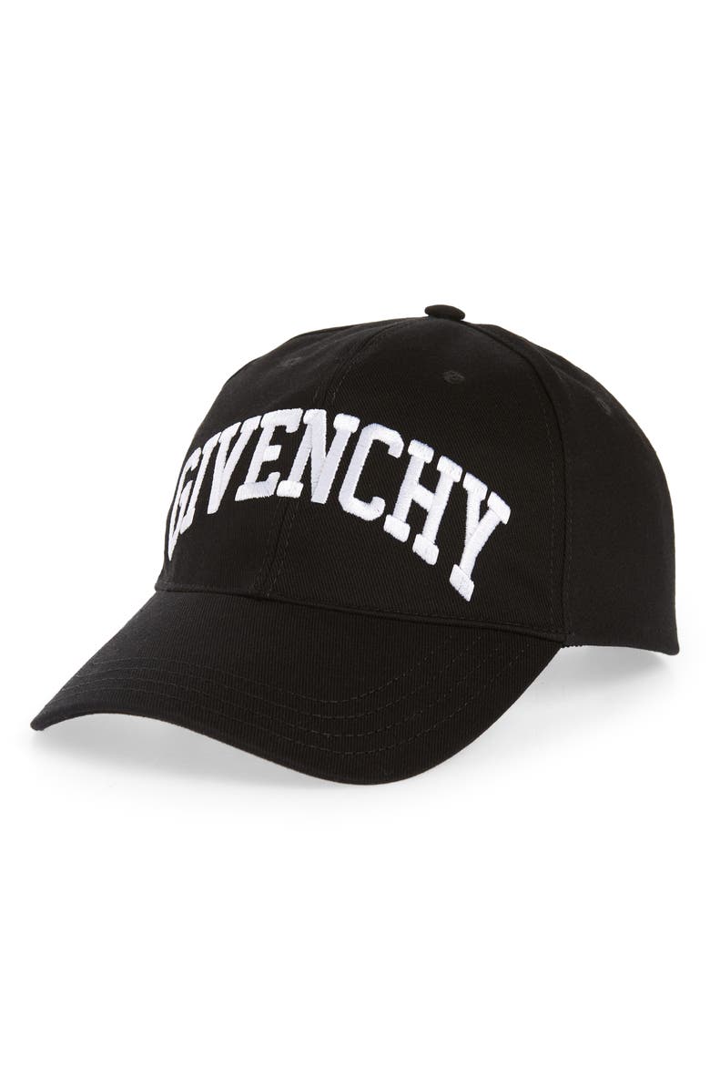 Givenchy Embroidered Logo Baseball Cap, Main, color, 001-Black
