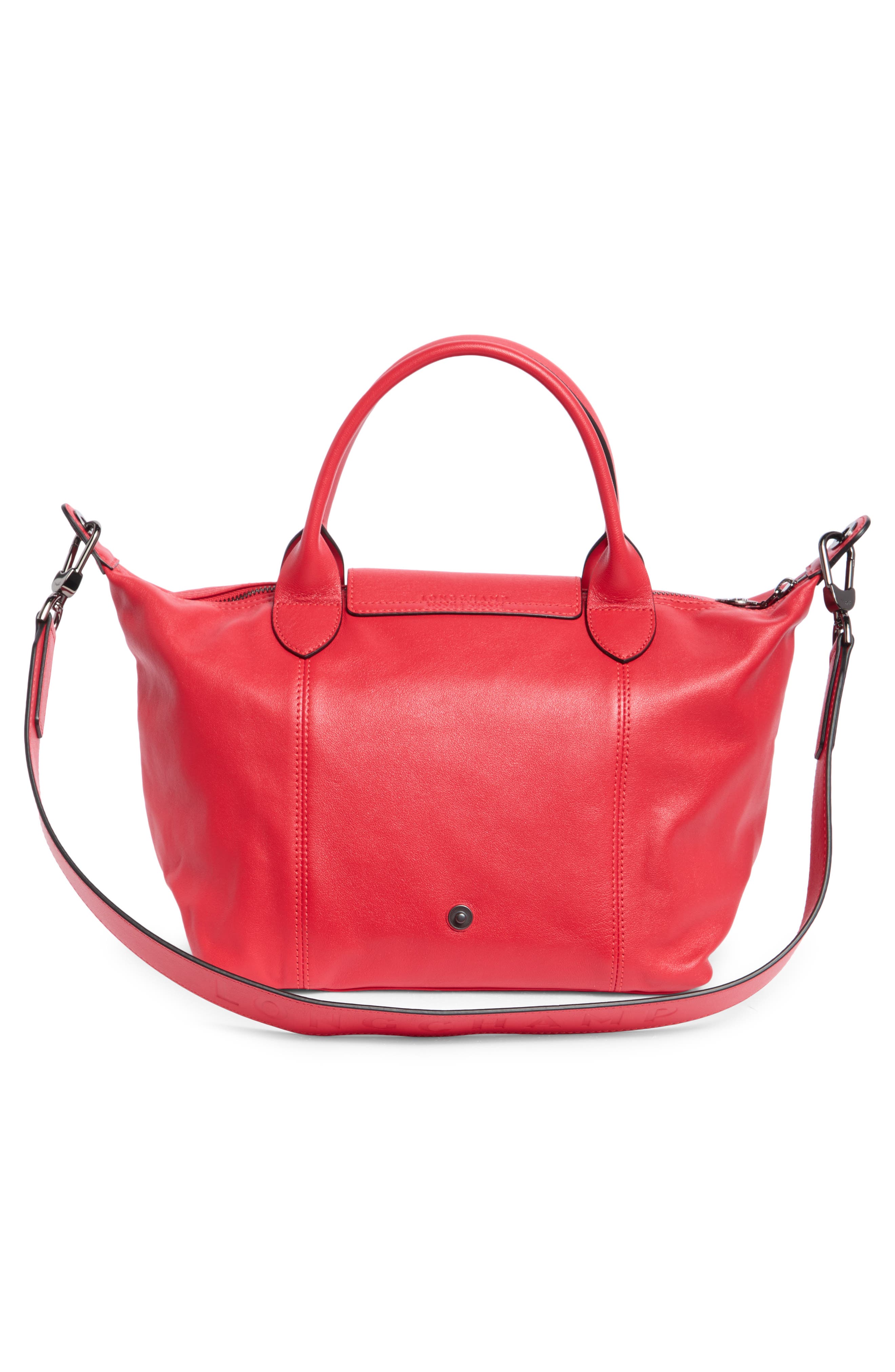 Longchamp Le Pliage Leather Tote Bag, Alternate, color, 