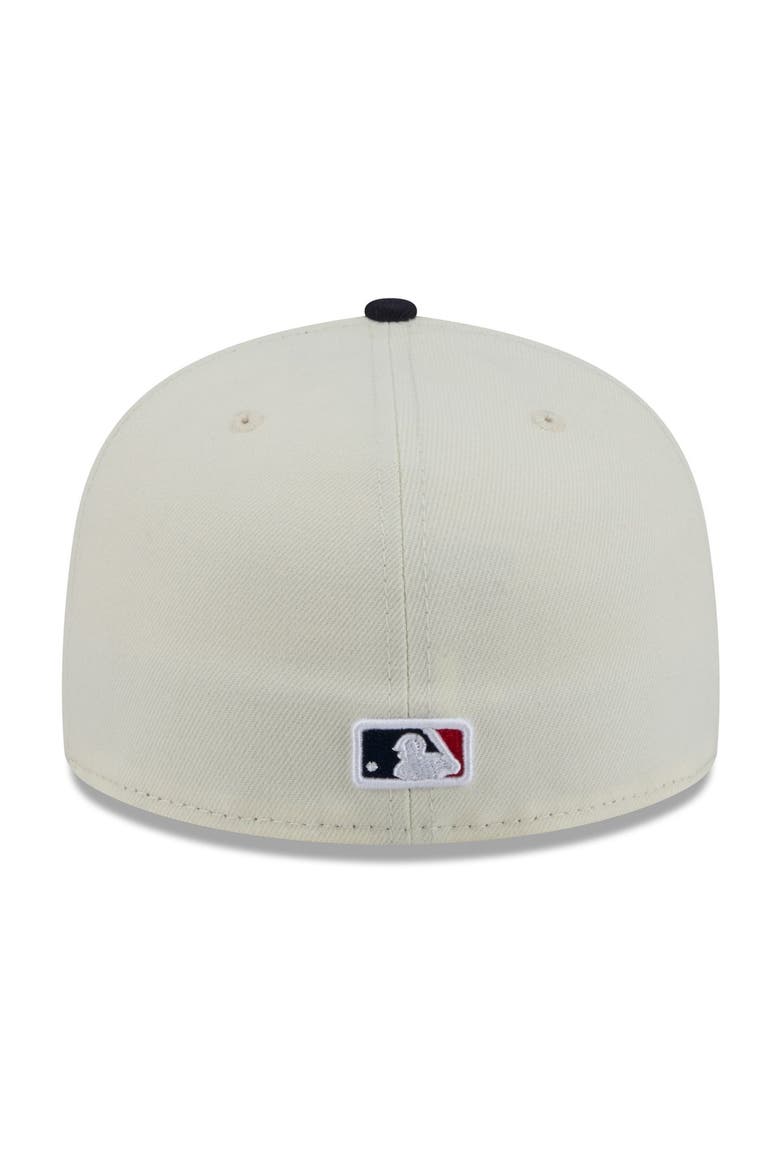 Men's New Era White/Navy Boston Red Sox Blossom 59FIFTY Fitted Hat, Alternate, color, White