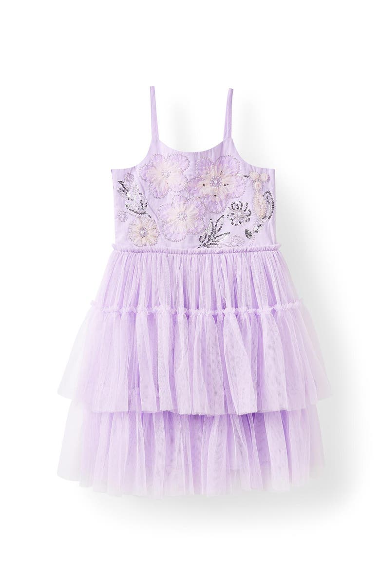 Cotton On Kids Kid's Isabella Dress Up Dress, Alternate, color, Vintage Lilac Floral Sparkle