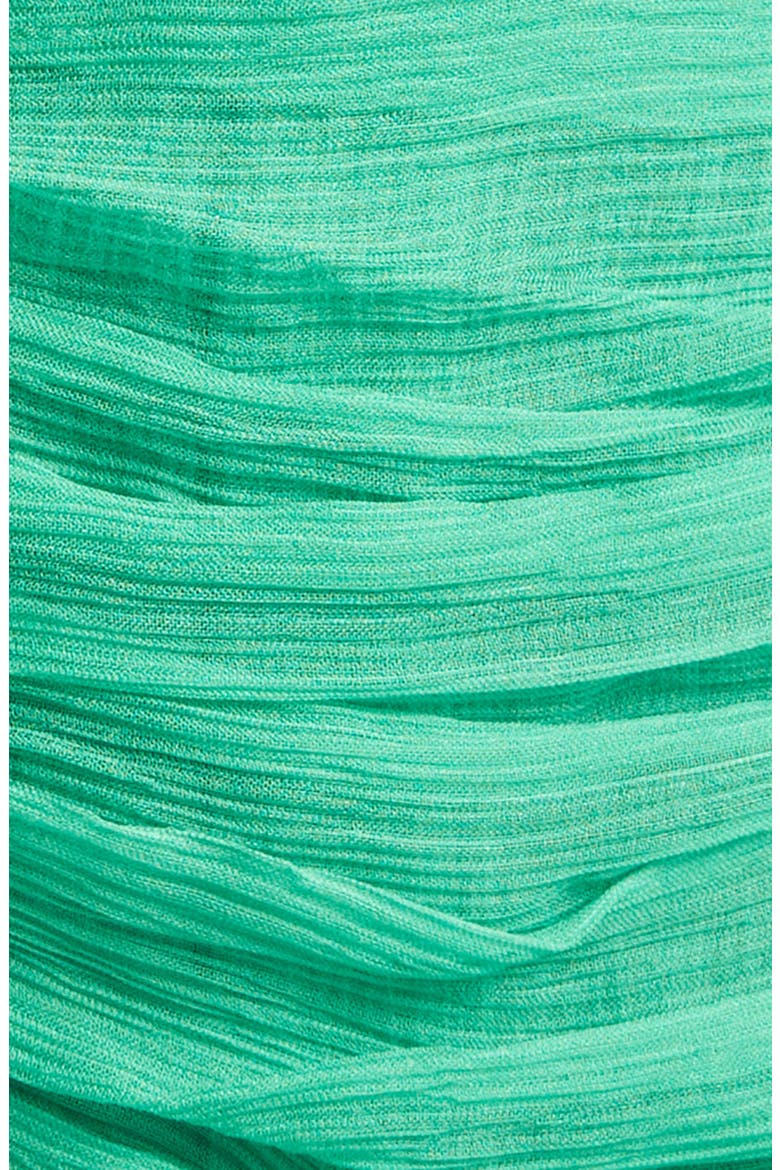 Washed Mousseline Silk Ruffle Maxi Skirt, Alternate, color, GREEN