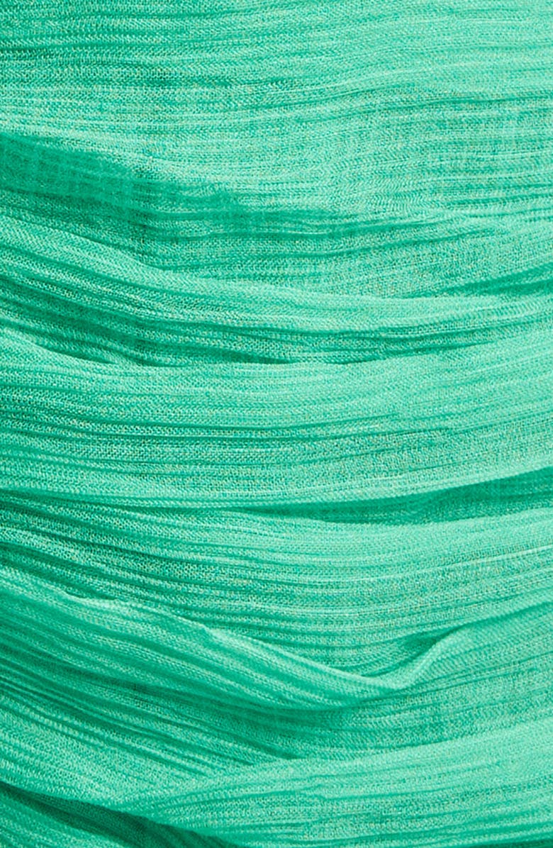 Dries Van Noten Washed Mousseline Silk Ruffle Maxi Skirt, Alternate, color, Green
