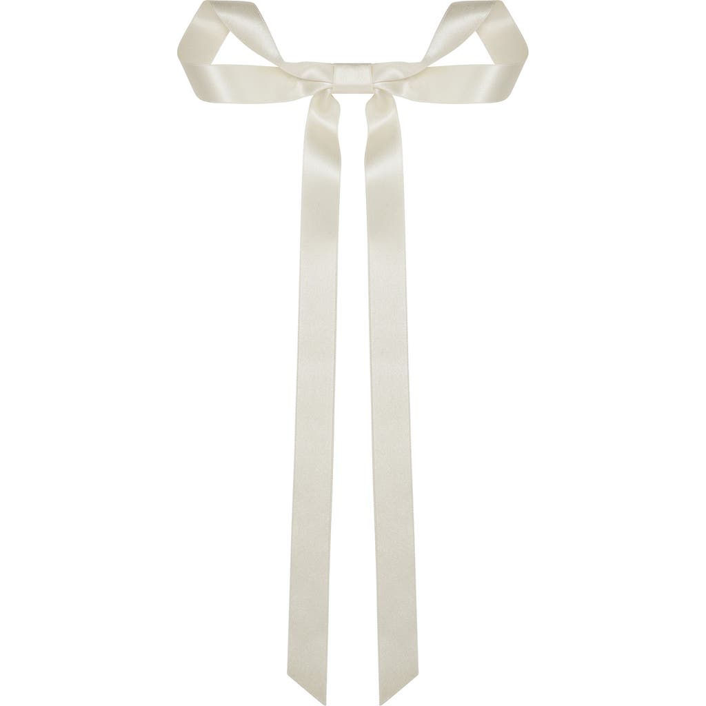 Jennifer Behr Gretta Silk Bow Barrette In Metallic