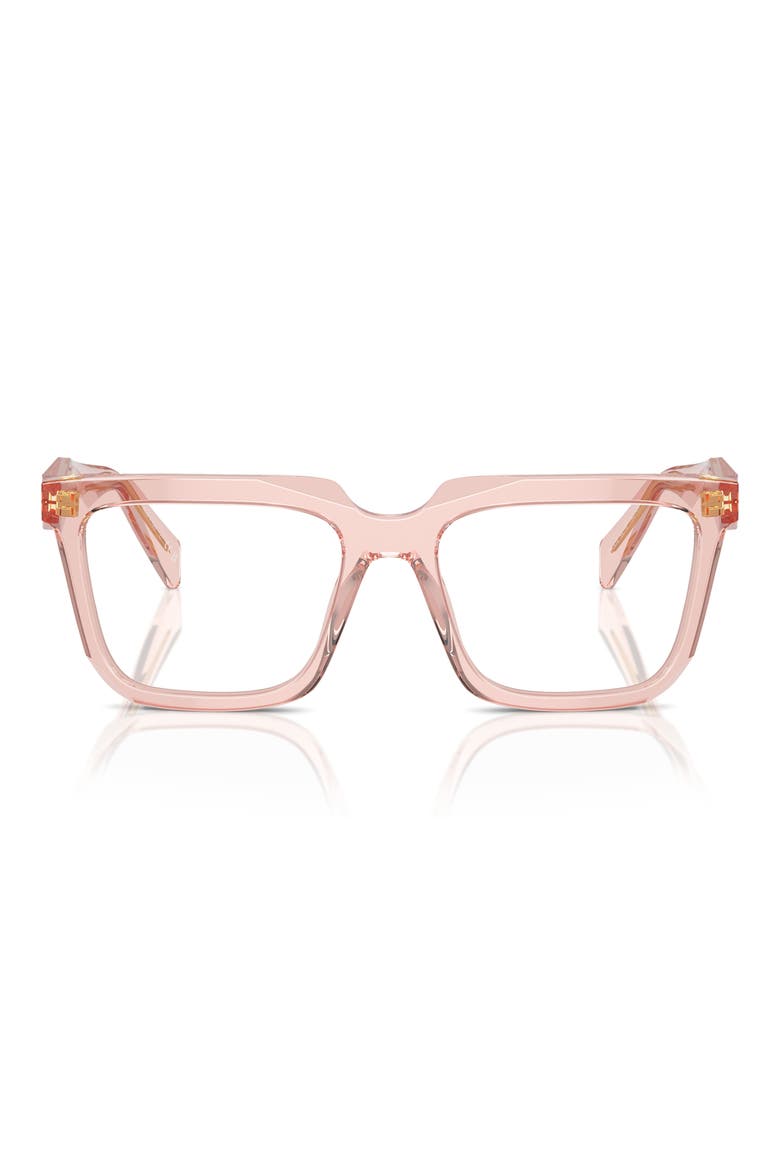 54mm Rectangular Optical Glasses, Main, color, PEACH