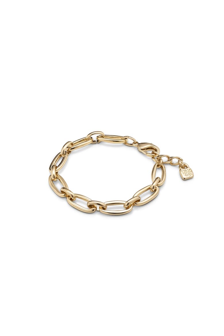 Oval Link Carabiner Bracelet, Alternate, color, Gold