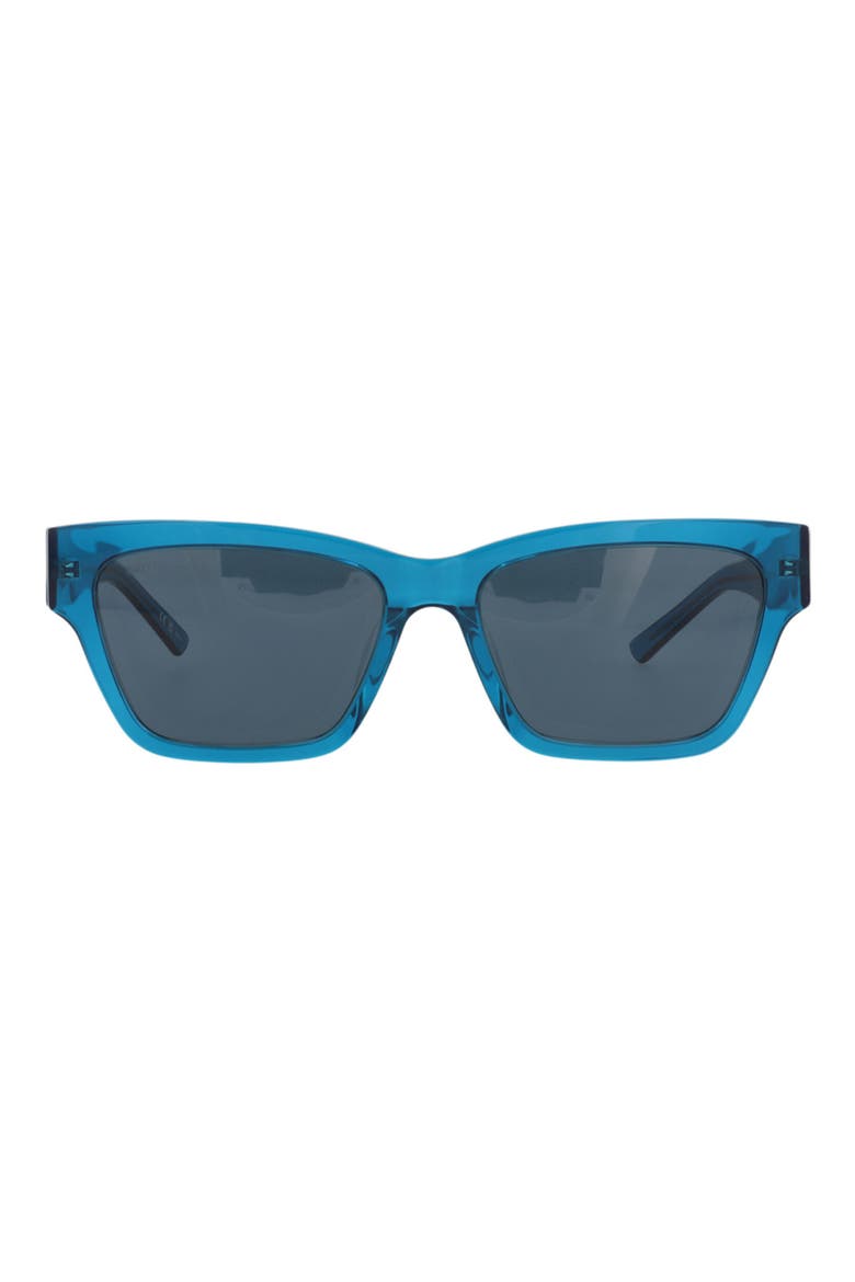 56mm Square Sunglasses, Main, color, BLUE